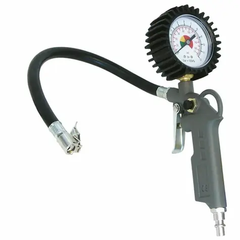 Carpoint Pistole na huštění pneu s manometrem 12bar 35cm