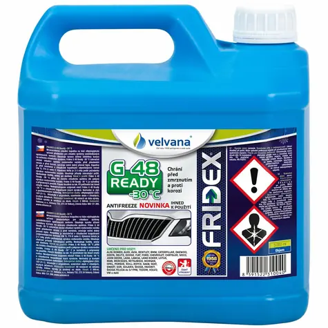 Velvana 31.004 chladicí kapalina Fridex G11 / G48 / Typ C / VW TL774C - 3l Readymix -30°C