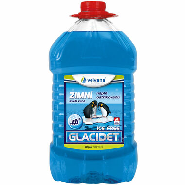 Velvana Zimní směs do ostřikovačů Glacidet Ice Free -40°C - 3l PET láhev
