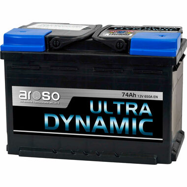 Aroso Autobaterie/akumulátor kyselino-olověný Ultra Dynamic 12V 74Ah 650A EN