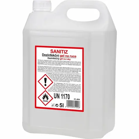 Sanitiz čisticí gel lihový 5l - hustá konzistence / dezinfekce na ruce / s intenzivním účinkem