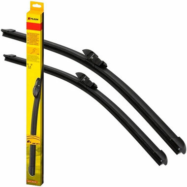 Aroso Stěrače Flat sada řidič a spolujezdec 61cm / 45cm - adaptéry typ Cube / Škoda Octavia III