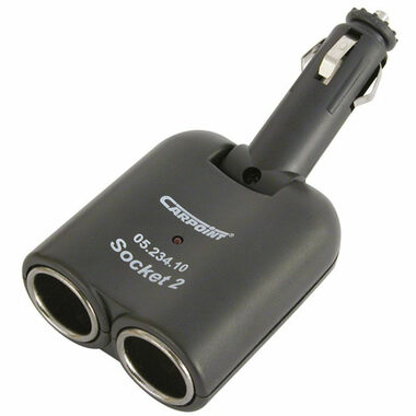 Carpoint Rozdvojka do zásuvky zapalovače s kloubem / 12V / 5A