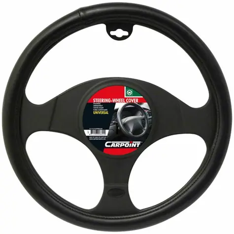 Carpoint Potah volantu 37-39cm - černý / imitace kůže