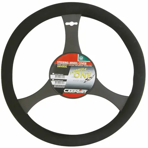 Carpoint Potah volantu 38cm - textilní / černý