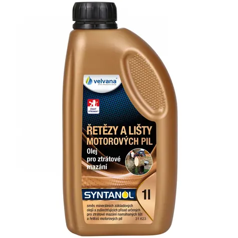 Velvana Olej pro ztrátové mazání na řetězy a lišty motorových pil Syntanol 1l