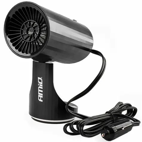 AMiO Ventilátor s topením do auta 12V 150W - válcový