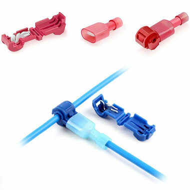 AMiO Kabelová odbočka červená / rychlospojka Typ-T / pro vodiče 0.5-1mm2 / 10A - sada 5ks 