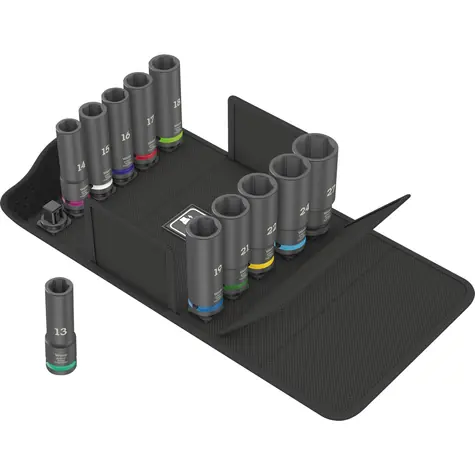 WERA 8790 C Impaktor Deep Set / Sada nástavců pro nástrčný klíč / 1/2" / 11 dílů