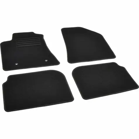 Aroso 726910 Autokoberce textilní přesné černé / černé obšití - Toyota Avensis II (Typ T250) (2003-2009) 5-sedade