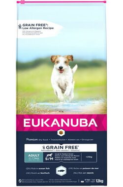 Eukanuba Adult Small & Medium Breed - Ocean fish 12 kg / granule pro psy / pro dospělá malá a střední plemena