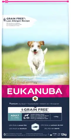 Eukanuba Adult Small & Medium Breed - Ocean fish 12 kg / granule pro psy / pro dospělá malá a střední plemena