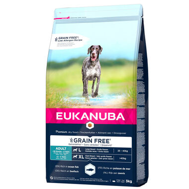 Eukanuba Dog Adult Large & Giant Grain Free 12 kg / granule pro psy / pro dospělá velká plemena