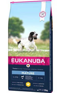 Eukanuba Mature Medium 15 kg / granule pro psy / pro střední plemena 10-25 kg / od 7 let