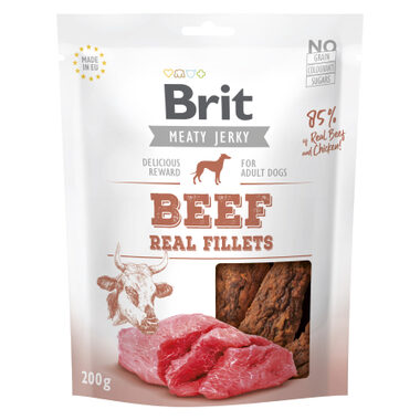 Brit Jerky-Beef Fillets 200 g / Sušené masové pamlsky