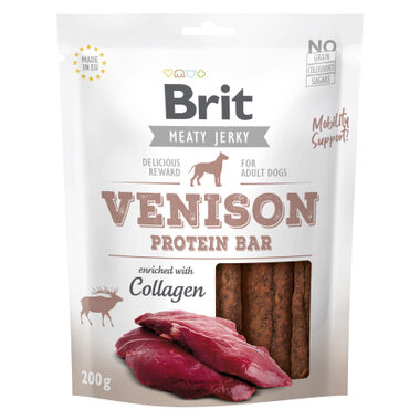 Brit Jerky -Venison Protein Bar 200 g / Sušené masové pamlsky