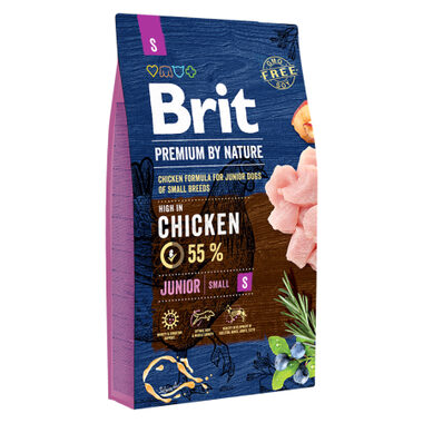 Brit Premium by Nature Junior S 8 kg / Kompletní krmivo pro psy / pro mladé psy (1-12 měsíců) / 1-10 kg 