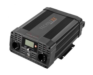 Technaxx TE23 Měnič napětí / 3000W / vstup 12V DC / 2x 230V / 2x USB 