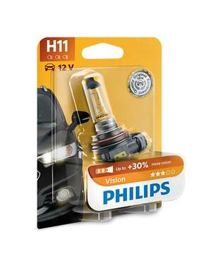 Philips H11 Vision 12V 55W 1 ks blister / Autožárovka / patice PGJ19-2