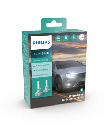 Philips LED H1 Ultinon Pro5100 HL 12/24 V 12W 2 ks / Autožárovka LED / patice P14.5S