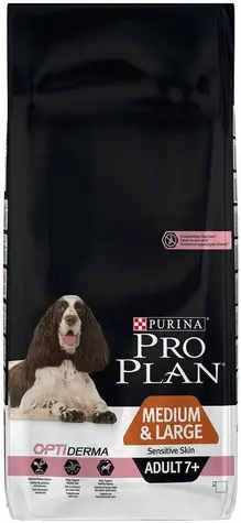Purina Pro Plan 7+ Medium/Large Sensitive Skin 14 kg / pro dospělé psy / starší 7 let / citlivá kůže