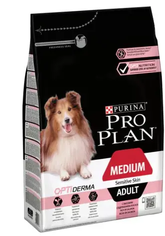 Purina ProPlan Dog Adult Medium Sensitive Skin Salmon 3 kg / pro dospělé psy / střední plemena / citlivá kůže a srst