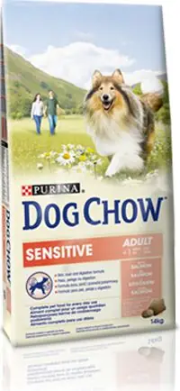 Purina Dog Chow adult sensitive salmon & rice 14 kg / pro dospělé psy / s lososem / citlivá kůže a zažívání