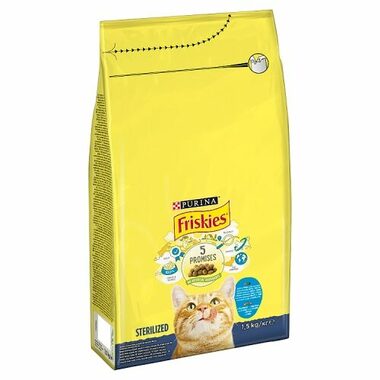 Purina Friskies Adult Sterilized cats 1.5 kg / Krmivo pro dospělé kočky / pro kastrované