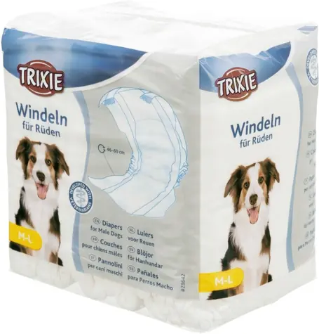 TRIXIE 23642 Papírové pleny pro psy M-L 45-60 cm 12 ks