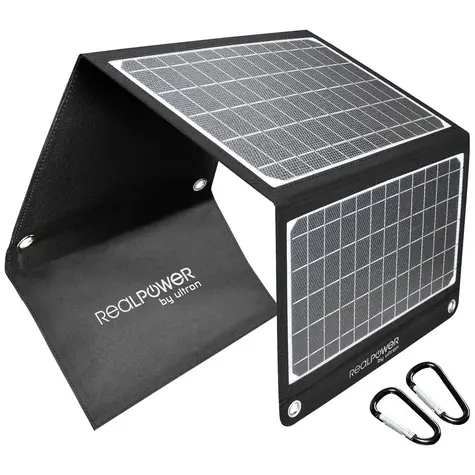 RealPower SP-22E / Solární panel / 22W / USB-A & USB-C / IPX5