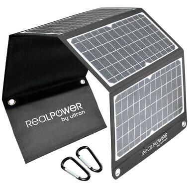 RealPower SP-30E / Solární panel / 30W / USB-A & USB-C / IPX5 