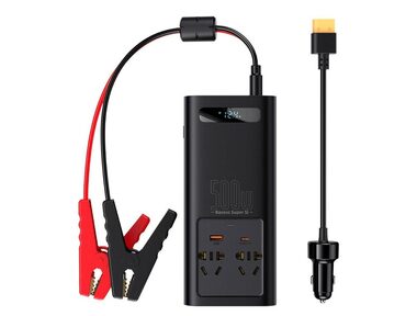 Baseus CGNB000101 Měnič napětí do 500W / USB-C 30W / USB-A 30W / 2x AC 500W / 220V CN/EU