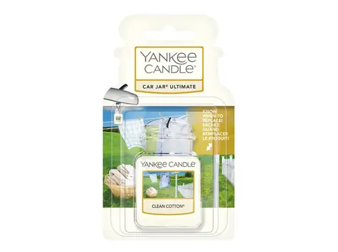 Yankee Candle Car Jar Clean Cotton Vůně do auta k pověšení (luxusní vysačka)