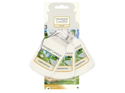 Yankee Candle Car Jar Clean Cotton 3 Ks Vůně do auta k pověšení