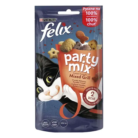 Purina Felix Party Mix grill 60 g / Pochoutka pro kočky