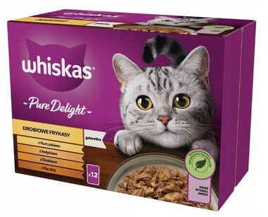 Whiskas Pure Delight poultry 12x 85 g / Kapsičky pro kočky / krůtí & kachní & kuřecí