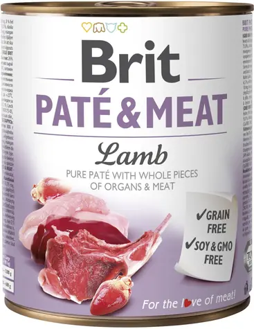 Brit Paté & Meat with lamb 800g / Konzerva pro psy / jehněcí a kuřecí maso