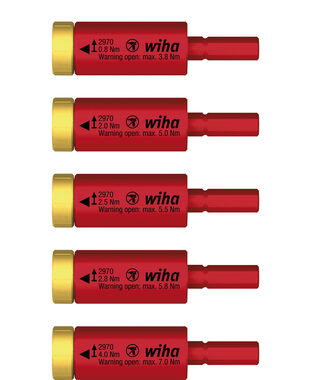 Wiha 41479 Sada momentových adaptérů easyTorque electric 5 ks / 0.8-4.0 Nm
