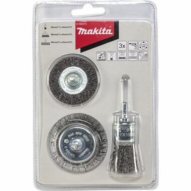 Makita D-66070 sada ocelových kartáčů 3ks