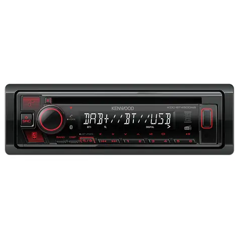Kenwood KDC-BT450DAB / Autorádio / 1DIN / DAB+ / BT / USB / AUX-IN / CD