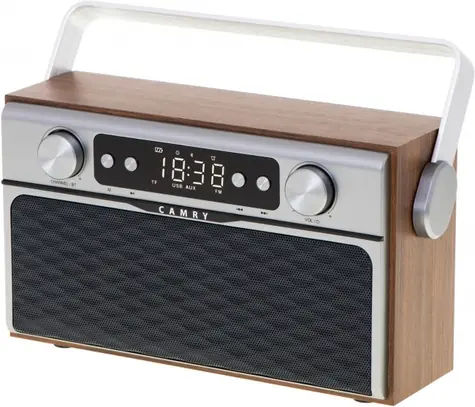Camry CR 1183 stříbrná / Přenosné rádio / FM / BT 