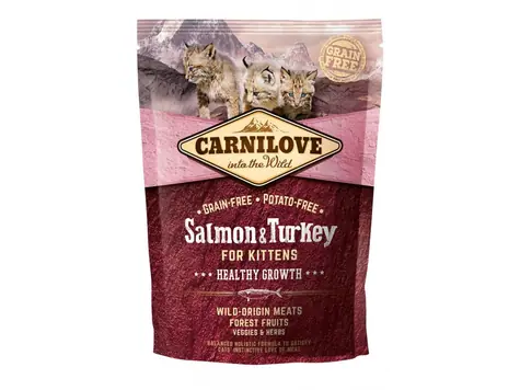 CARNILOVE Cat Grain Free Salmon & Turkey Kittens Healthy Growth 400 g / Kompletní krmivo pro koťata