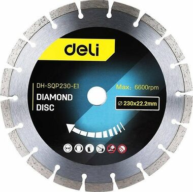 Deli Tools EDH-SQP125-E1 Diamantový pilový kotouč / 125 x 22.2 mm / max 6600 otáček-min