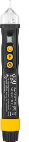 Deli Tools EDL8011 / Bezkontaktní zkoušečka napětí / 12/48-1000V AC 