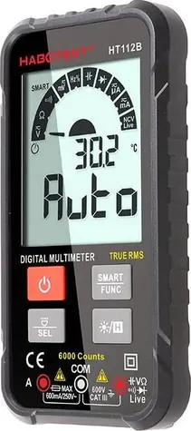 Habotest HT112B Digitální univerzální multimetr True RMS / 2x CR2032 3 V