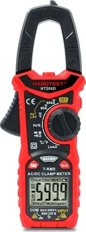 Habotest HT206D Digitální klešťový měřák / 600V / TRUE RMS / NCV / LPF / 2x AAA