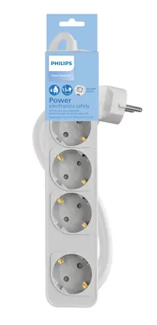 Philips CHP2144W/60 bílá / Prodlužovací kabel / 4 zásuvky / 1.5m