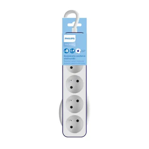 Philips CHP2145U/60 modrá / Prodlužovací kabel / 4 zásuvky / 1.5m