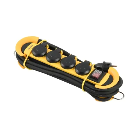 Philips SPN5140YC/58 žlutá / Prodlužovací kabel / 4 zásuvky / 5m