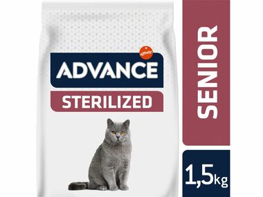 ADVANCE CAT Sterilized Senior 1.5kg / Superprémiové krmivo (granule) / pro sterilizované kočky starší 10 let 